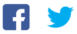 Teilen-Funktion: Logo von Facebook und Logo von Twitter