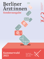 "Berliner Ärzt:innen" Sonderausgabe Kammerwahl 2023: Cover