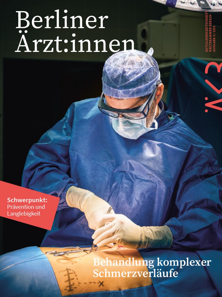 Cover der „Berliner Ärzt:innen“, Ausgabe 5/2025